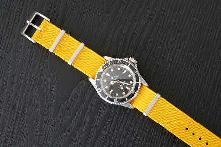 The Rib NATO Strap - Electric Yellow