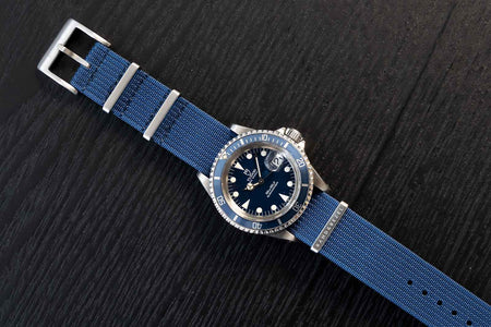 The Rib NATO Strap - Deep Blue